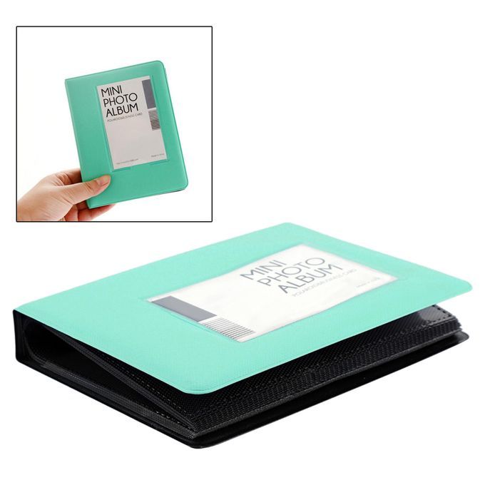 PU Leather Storage Display Book Album, 64 Photos Picture Album Green