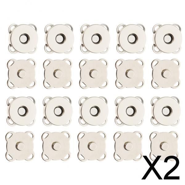2x10 Sets Sew In Magnetic Bag Clasps For Craft Clothing Bag DIY 14mm