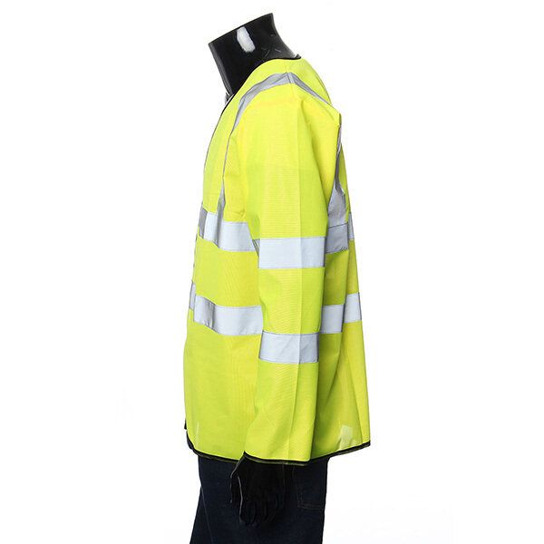 Long Sleeve Safety Waistcoat Jacket W/ Reflective Stripes S S