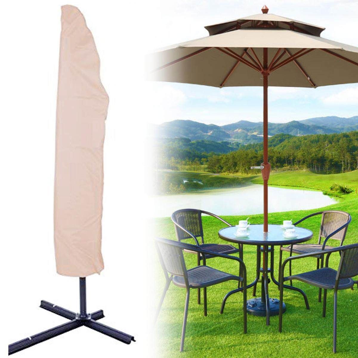 Trademark Innovations Offset Cover For Patio , Tan, 10' New