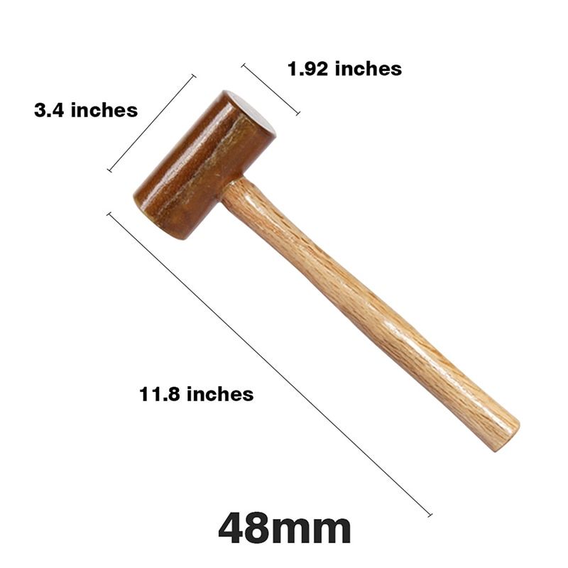 WUTA 100% Rawhide-head Mallet Leather Craft Hammer Stamping Jewelry Leather Worker Craft Tooood Buffering Capacity 48mm 42mm