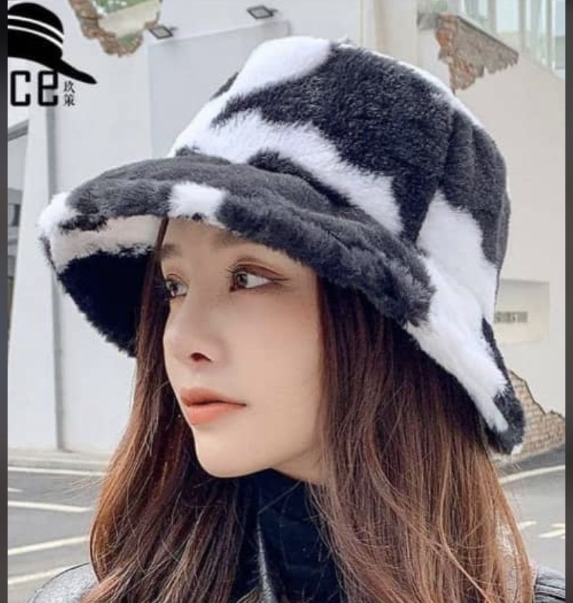 TRENDY FASHION FUR BUCKET HAT NEW DESIGN