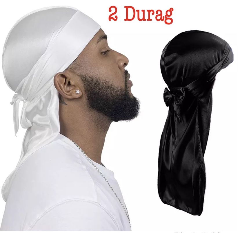 2 SET 360 WAVE UNISEX Silk Doo Rag DU-RAG