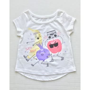 Baby Girl Short Sleeve T Shirt Top -sweet Beets