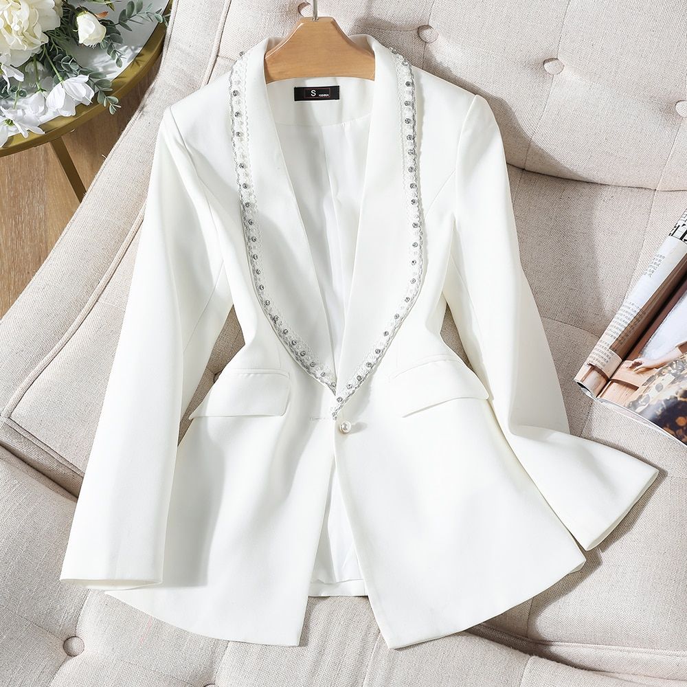 （White Blazer）New Arrival Fall Autumn Formal B Women Fashion Ladies Solid Coat
