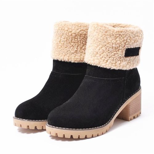 Womens Mid-Heel Snow Winter Boots