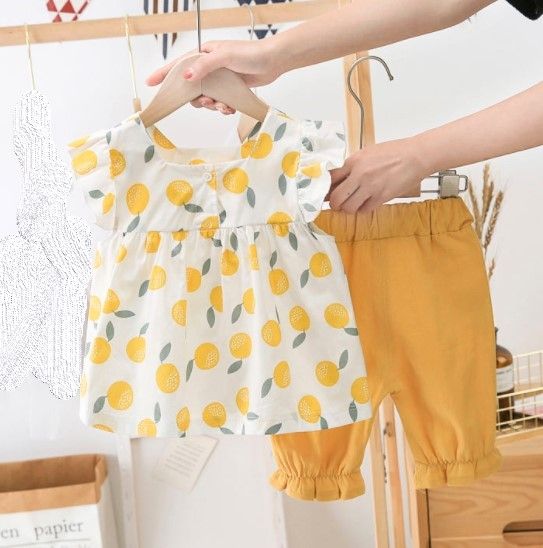 Girls Top And Short Set 2pcs Kids Dress Set