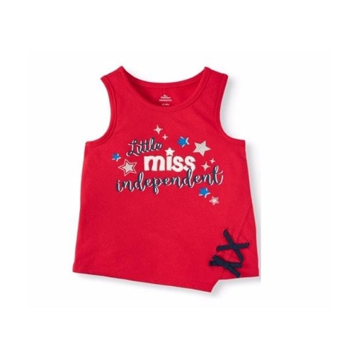 Americana Toddler Girl Laced Sleeveless Top