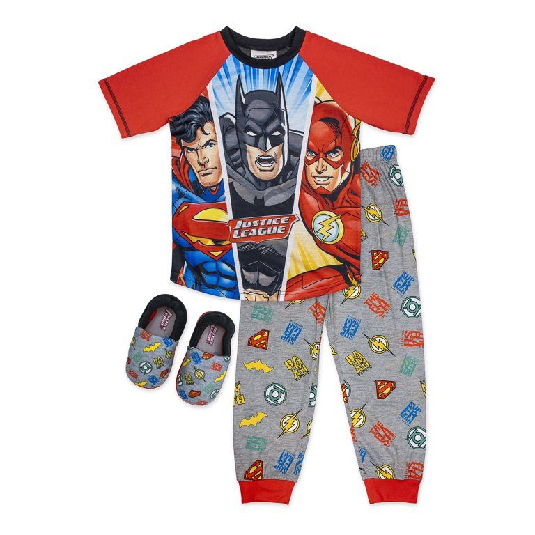DC Comics Avengers Cotton Snug Fit Pyjamas Sleepwear& Slippers( SIZE RUNS SMALL)