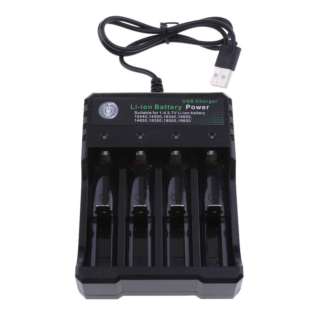 4   Slot      Charger   For   18650   Rechargeable   Battery