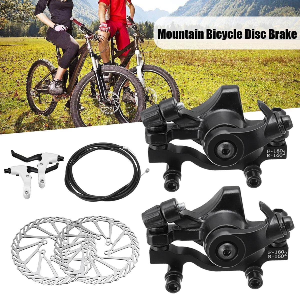 Mountain Bicycle Bike Disc Brake Front Rear Wheel 160mm Rotors Kits Tools