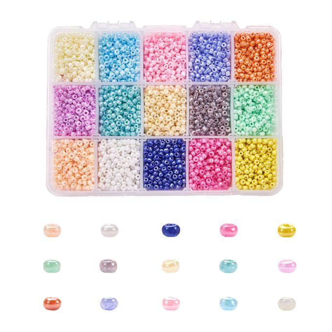 7500pcs 3mm Small Round Glass  Beads DIY Making Bracelet Necklace