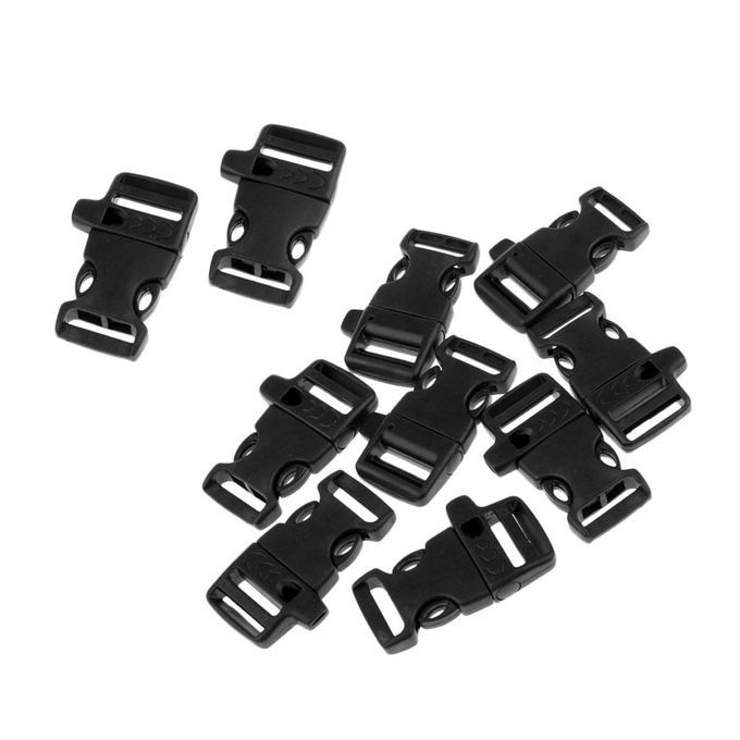 10pcs Side Release Buckle  Buckle Paracord 5.5x3.5cm Black