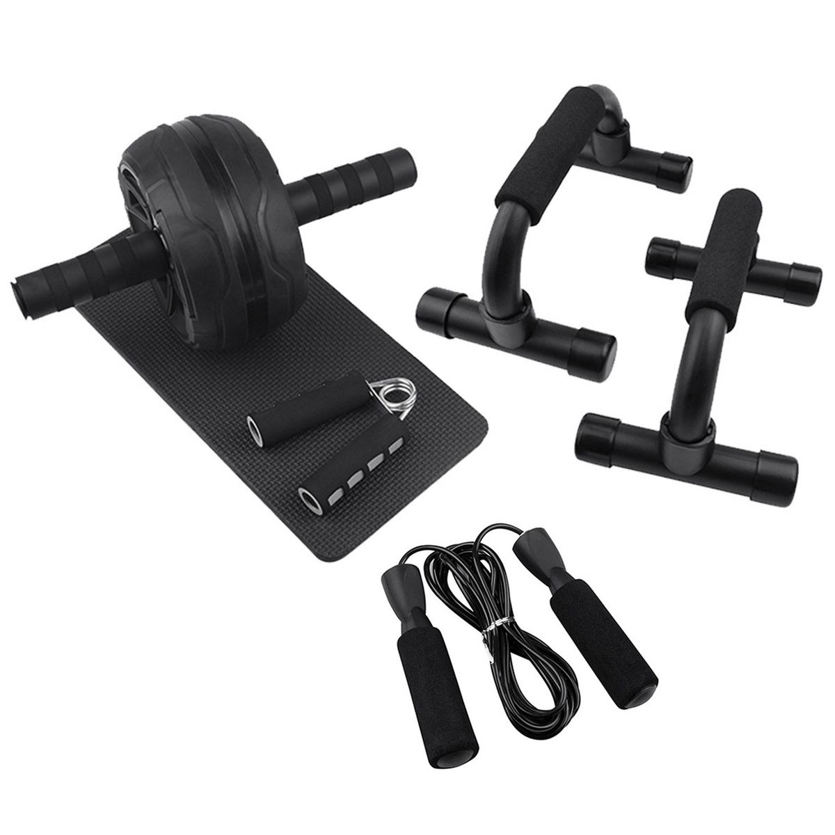 AB Wheel Roller Kit Abdominal Wheel Set With Push-Up Bar