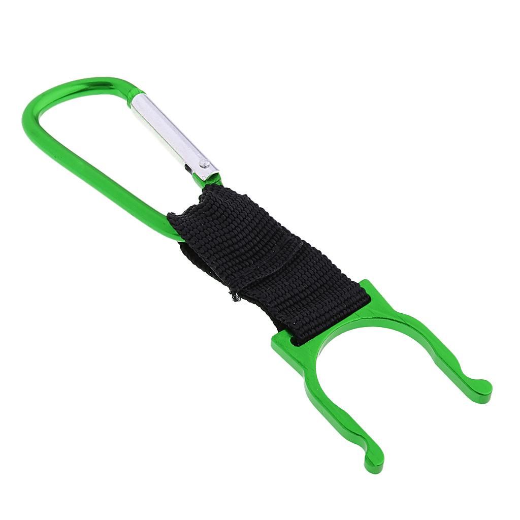 500ml Drink Bottle Carabiner Flask Holder Hook Carrier With Green