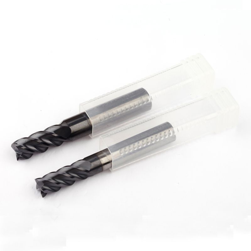 C445 080 D  25 060 S D 4 Flutes End Mills Tungsten Carbide Milling Cutter For Metal Key Seat Router Bit CNC Milling Tools