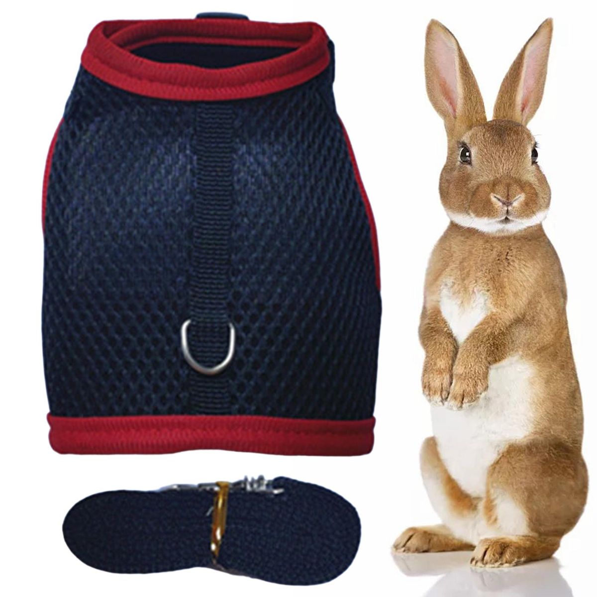 Rabbit Harness And Leash Set Cute Vest Harness For Bunny Kitten Escape