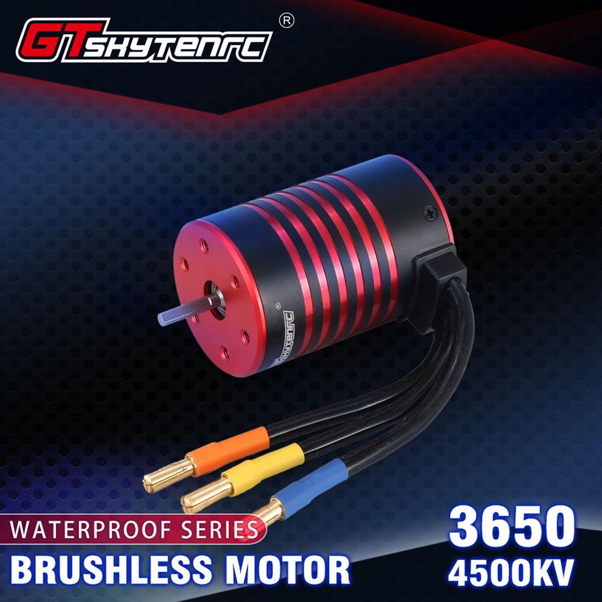 GTSKYTENRC 3650 4500KV Waterproof Brushless Motor for 1/10 RC Car Truck Control Car Toys