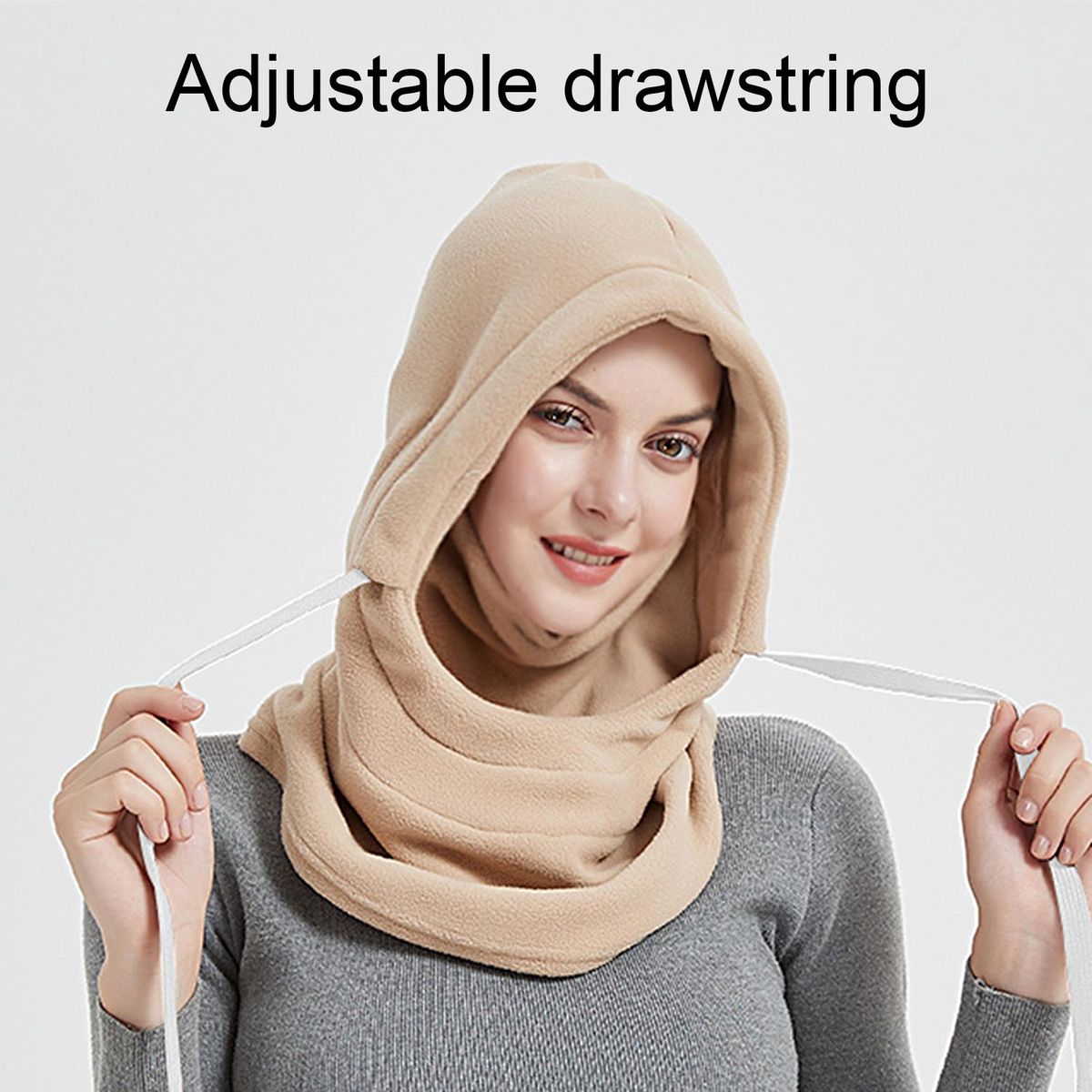 Winter Cycling Hat Protect Ears Winter Cycling Hat Beige
