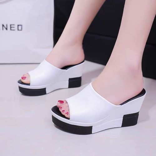 Women's Platform Heighten Wedge Sandals - White