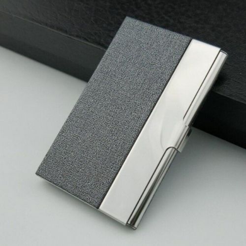 Exclusive  Stainless Steel Business Card Holder -Grey