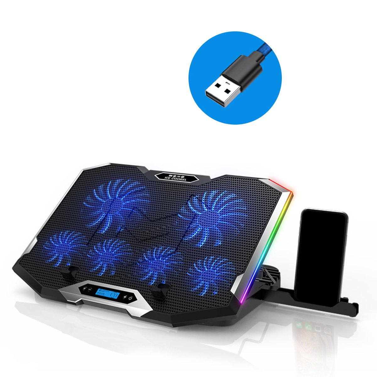 Office Work Home Non Slip Mat Heat Dissipation Blue