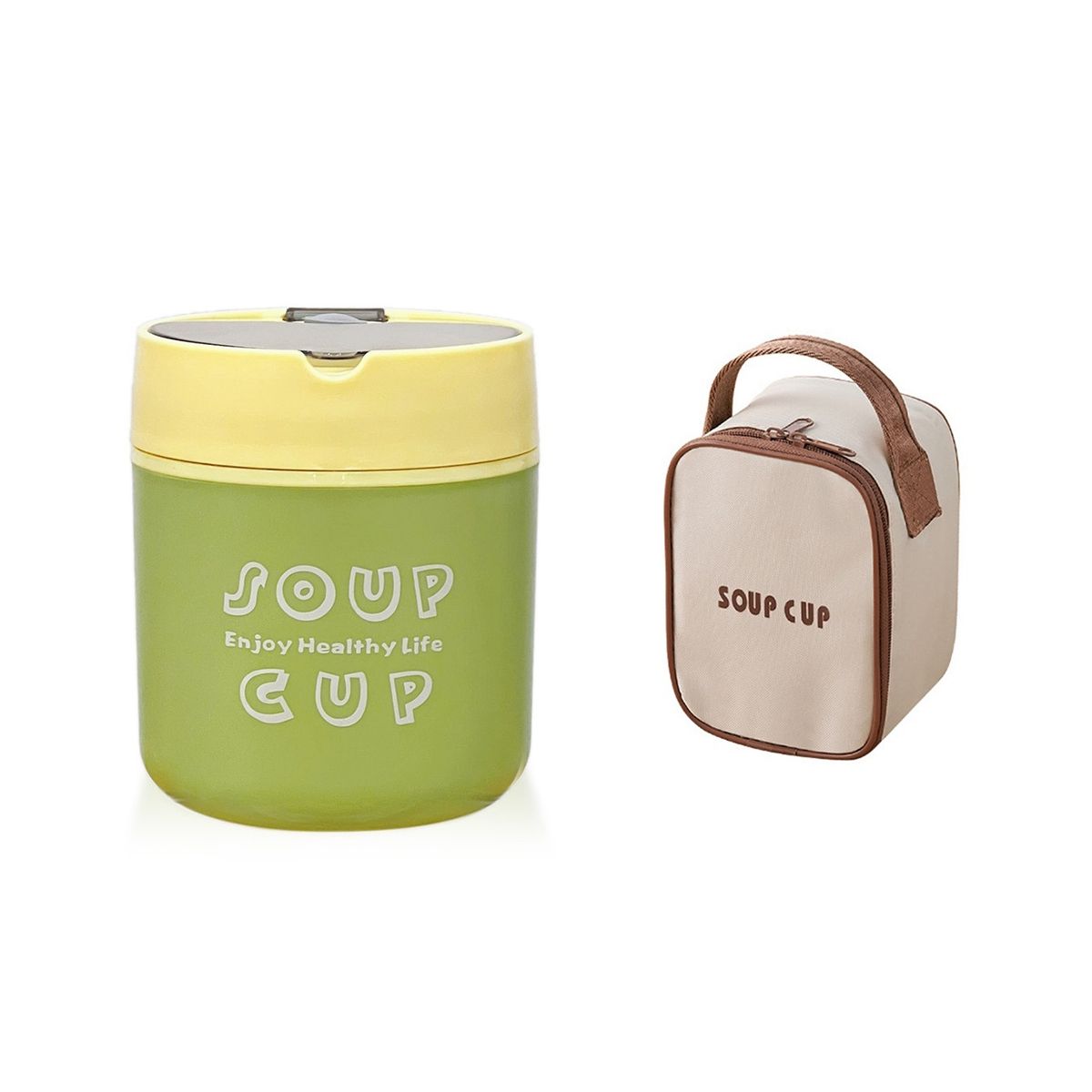 Insulated Food Container 18 Ounce Stainless Steel Kids Adult Thermos for Hot Food Vacuum Insulated Food Jar Green