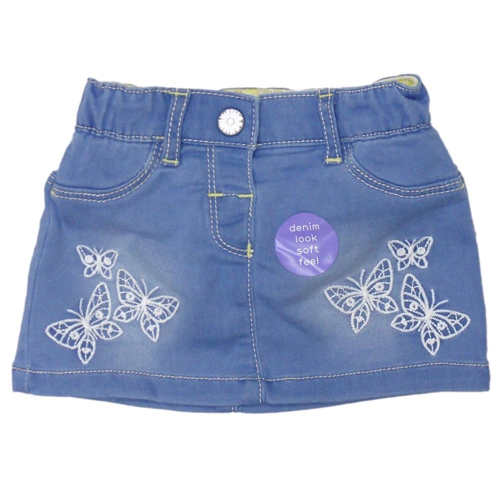 Girls Short Jeans Skirt - Blue