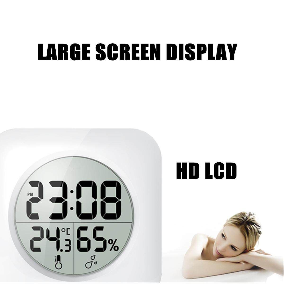 Digital Wall Clock Large Waterproof Temperature Humidity Display Bathroom