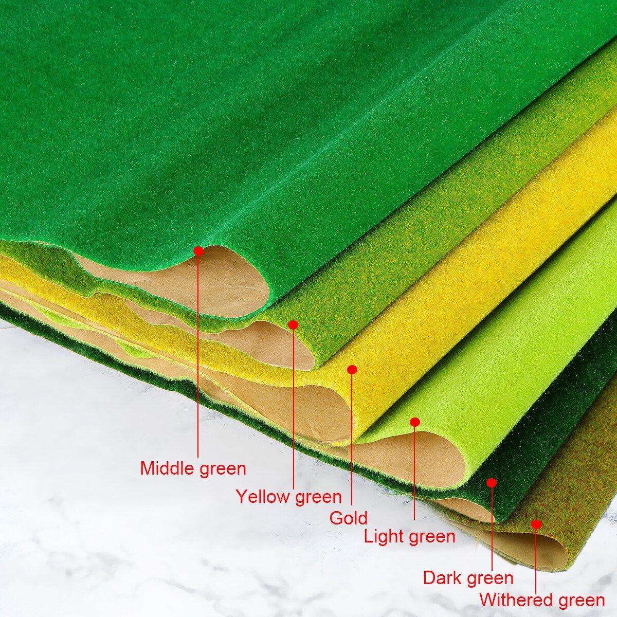 6 Colors 0.5x1m Grass Mat Lawn Carpet Architectural Layout Sand Table Tools Withered Green 50x100cm