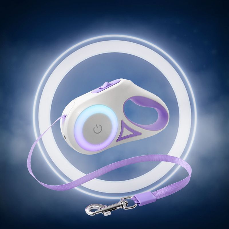 3/5M Led Lights Dog Leash Light Retractable Pet Leads Tracti