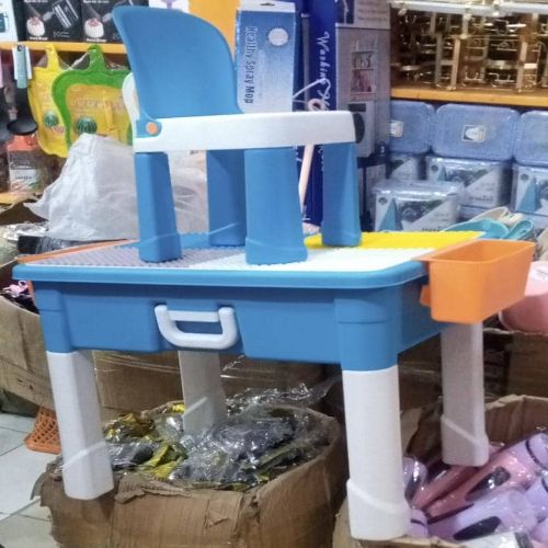 Multifunction Study Desk Table / Bricks Toy For Children