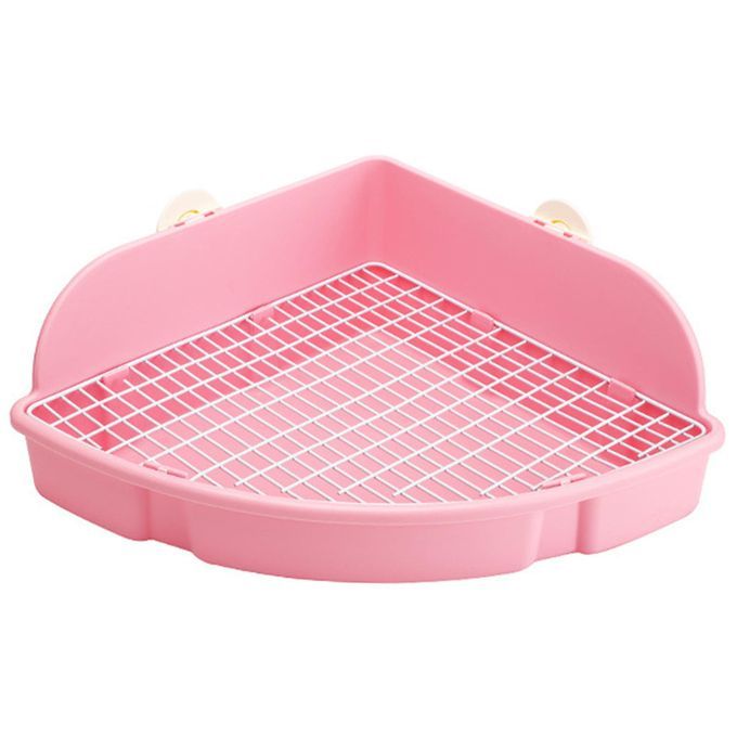 Bunny Litter Box Pet Toilet Open Training Tray For Small Animals Pink