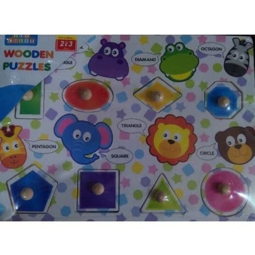 Montessori Wooden Shapes Pegged Puzzle
