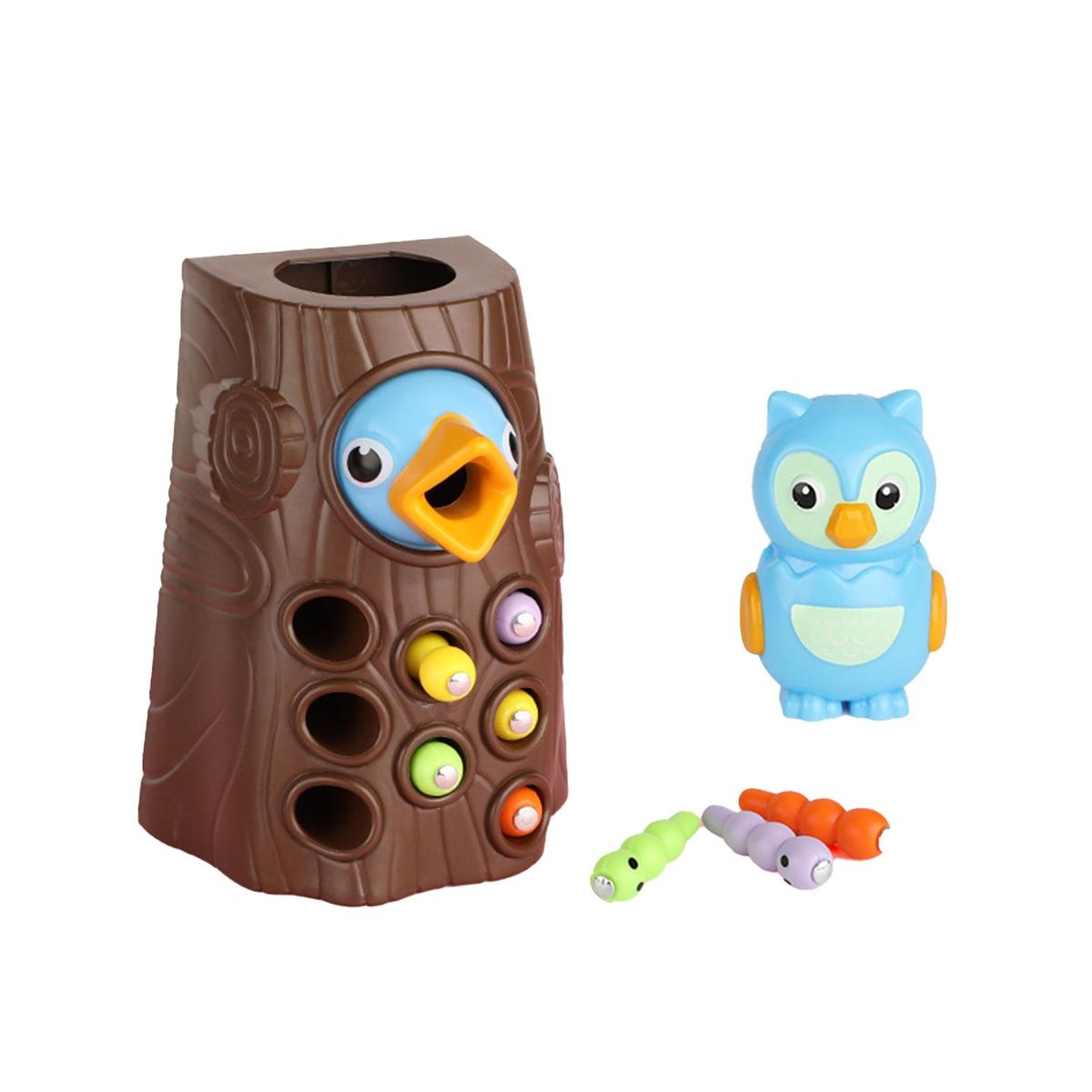 Woodpecker Toy Boys Girls Bird Caterpillars Early Educational Toys Blue