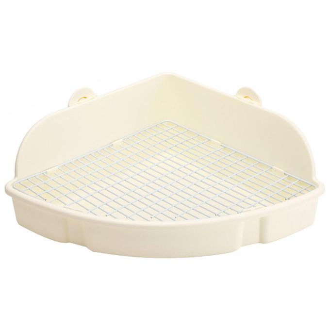 Bunny Litter Box Pet Toilet Open Training Tray For Small Animals White
