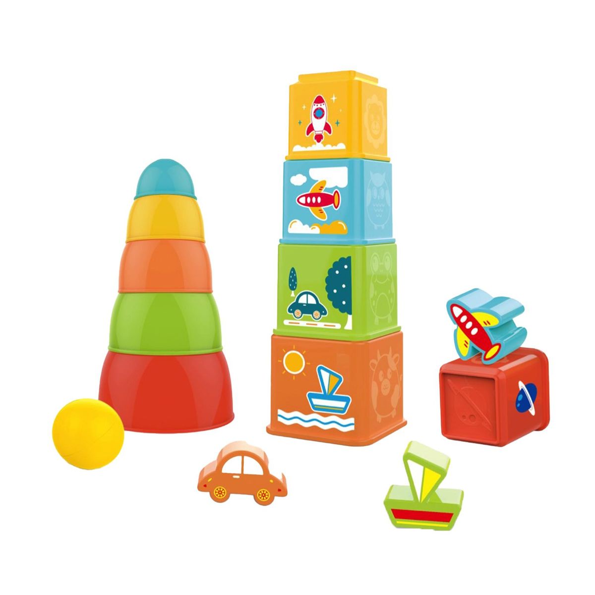 1 Set Brain Game Stacking Cups Block Toys Multicolor
