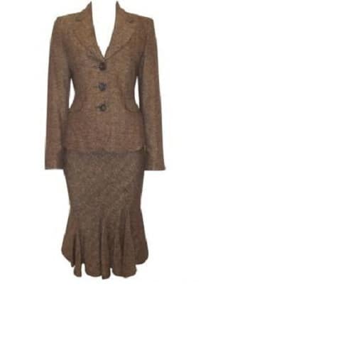 City Bird Panelled Tweed Jacket & Skirt Suit