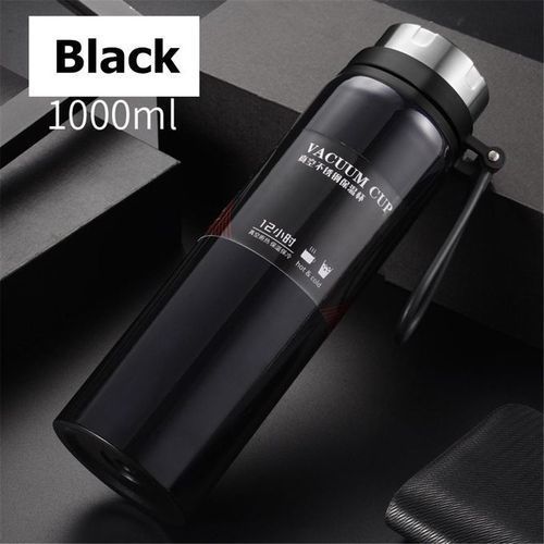 1L Stainless Steel Travel Mug Flask Thermal Hot Water Silver