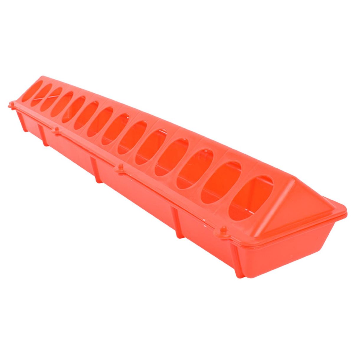 Flip-Top Poultry Feeder Waterer Water Drinker Birds Feeding Trough For
