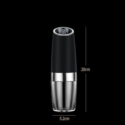 （black）Stainless Steel Electric Black Pepper Mill Automatic Gravity Salt And Pepper Grinder Shaker Kitchen Weed Spice Grinder Tools GRE