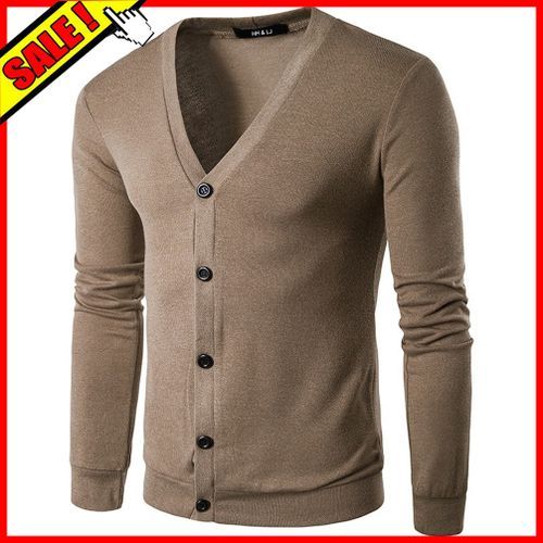 Mens Slim Fit Basic Designed Long Sleeve V-Neck Sweater