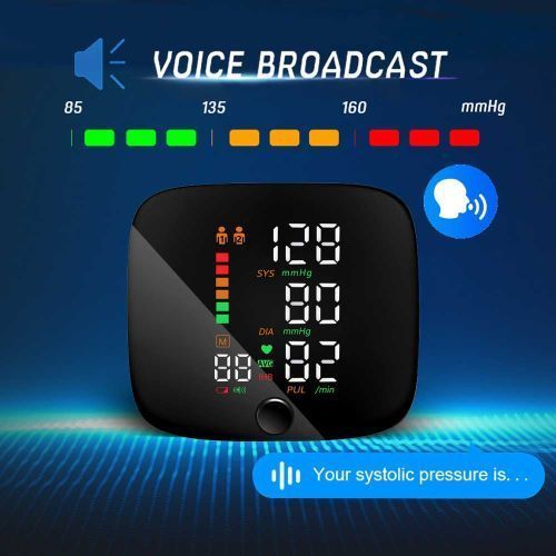 Rechargeable Voice Wrist Blood Pressure Monitor Digital.