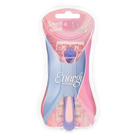 Smooth & Sleek Ladies Triple Blade Razor, Pink- Energi