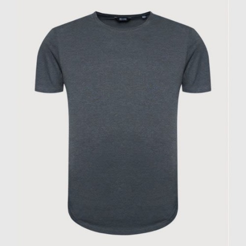 Men's Light Round Neck Short Sleeve T-shirt- Grey