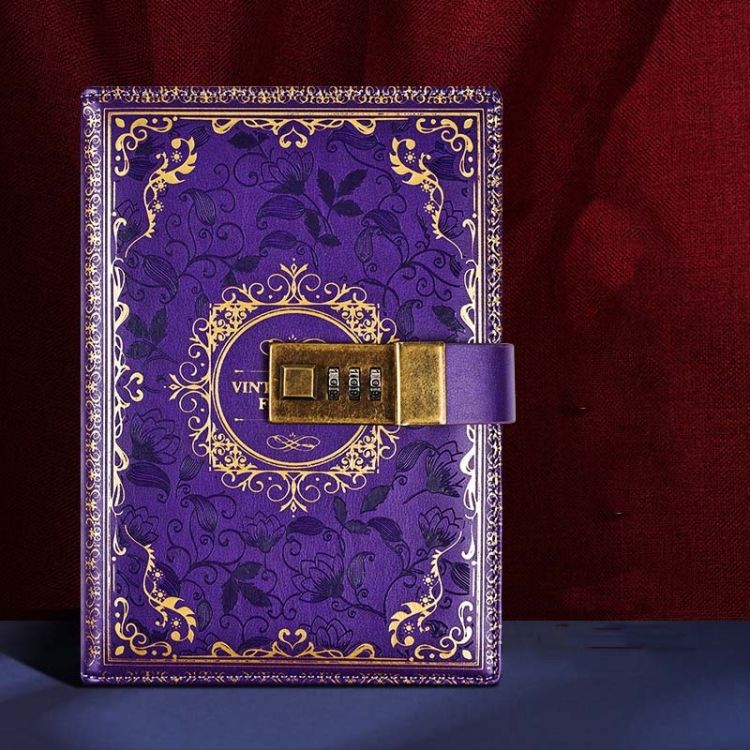 B6 Retro Password Book With Lock Diary