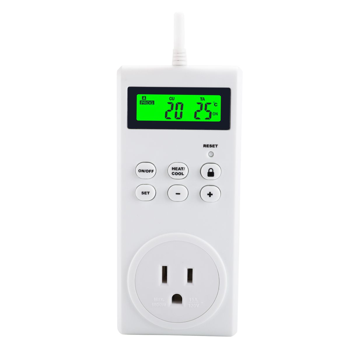 Plug-In Programmable Thermostat Wireless Thermostat Outlet