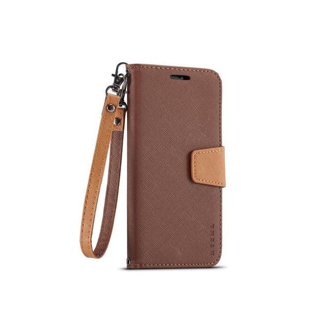 For OPPO F7 Flip Case MUXMA Flip Card Phone Case Two-color Anti-fall Leather Case-Brown