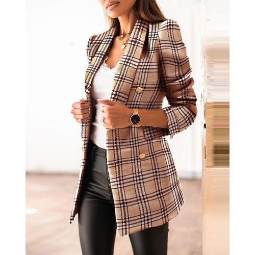 Ladies Suits Party Jacket Ladies Double Row Women Suit Button Plush Women Coat
