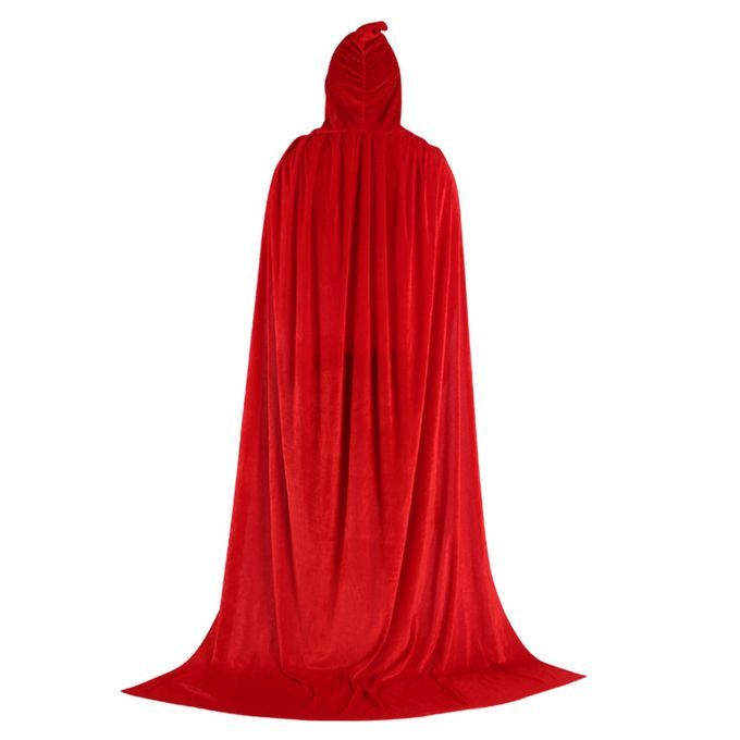 Halloween Vampire Cape Devil Cloak Unisex Adults Fancy Dress 170cm Red